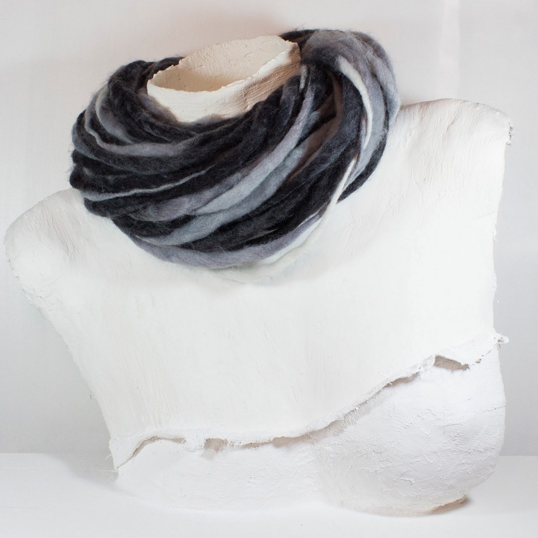 Collier Écharpe Noir et Blanc Couleur