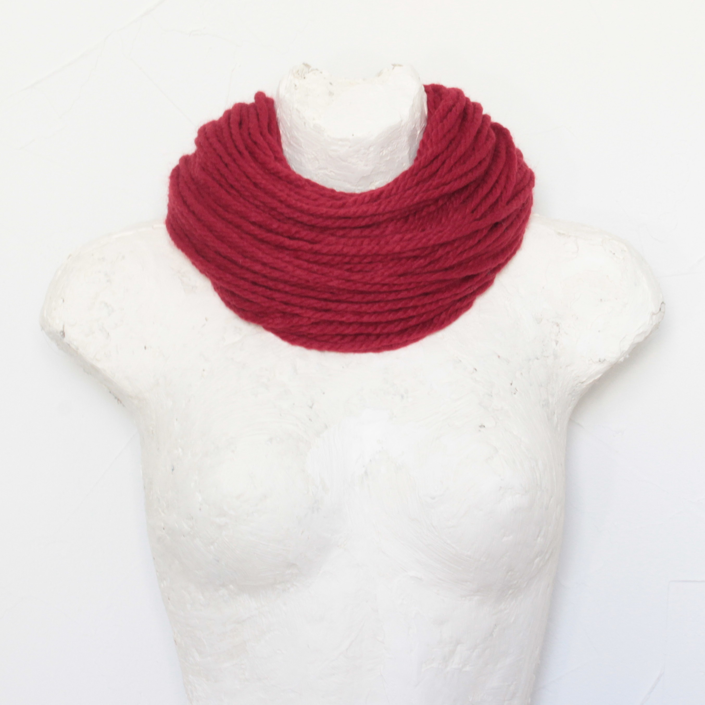 Collier Écharpe Rouge Couleur