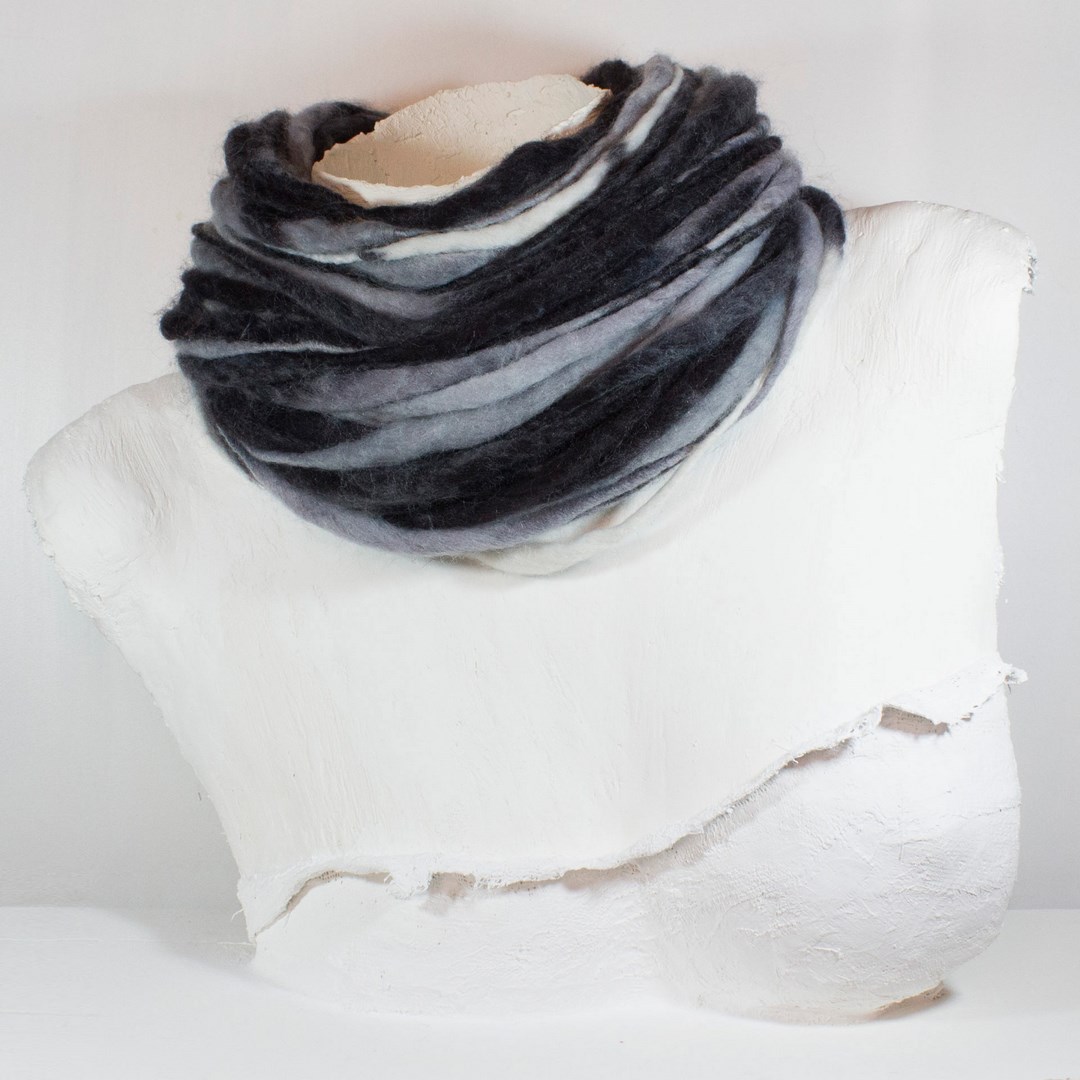 Collier Écharpe Noir et Blanc Couleur